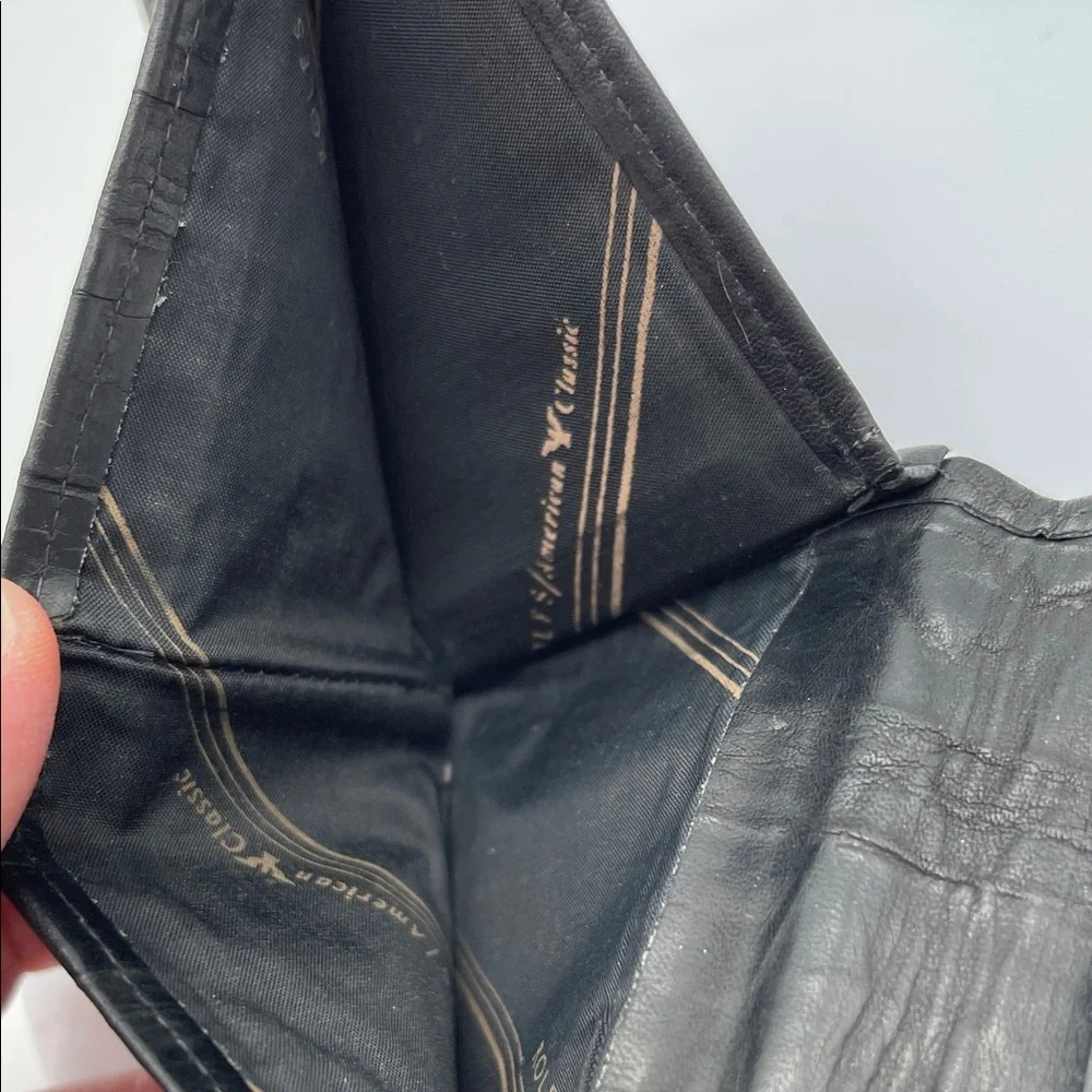 Rolfs Classic Black Leather Card Holder